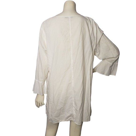 CACIQUE White Cotton Nightshirt Size 14/16 - Picture 2 of 6